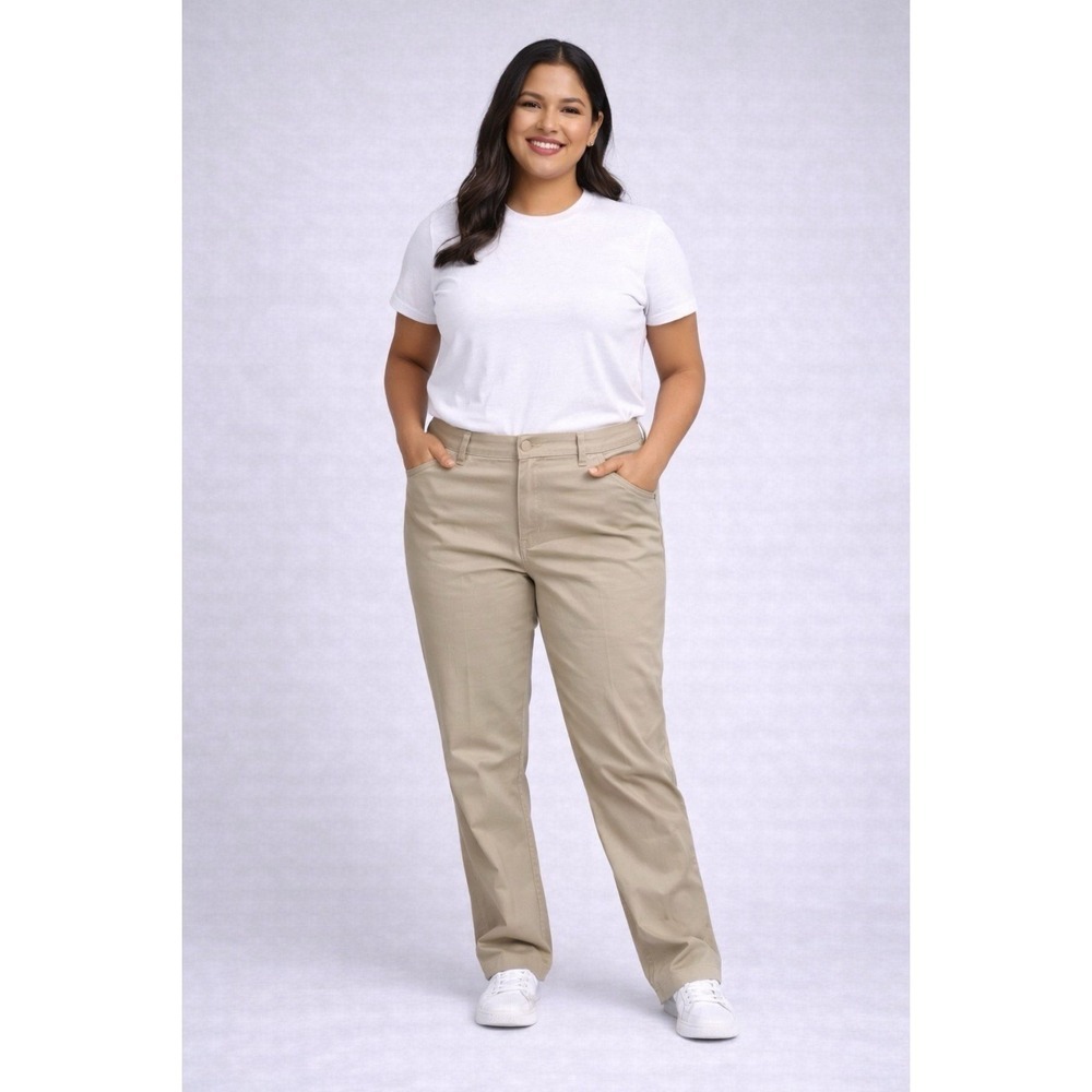 Dickies Women's Khaki Work Pants Size 12 Regular Straight Leg NWT Classic